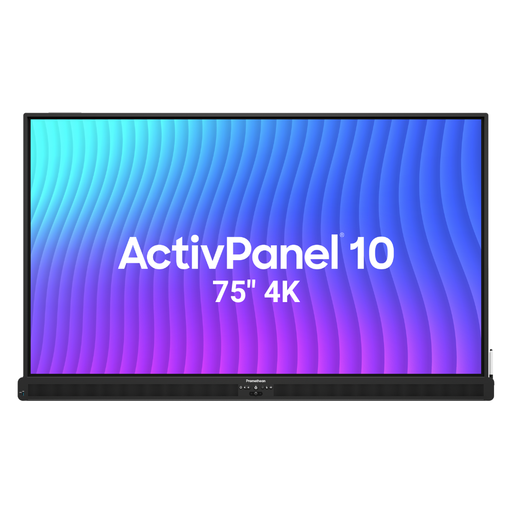 75" 4K ActivPanel 10 interactive touch panel, perfect for schools and boardrooms across Cairns and Townsville.