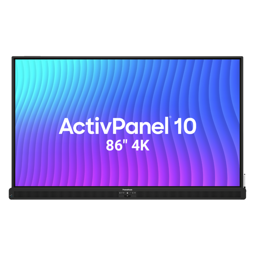 86" 4K ActivPanel 10 interactive touch panel, perfect for schools and boardrooms across Cairns and Townsville.