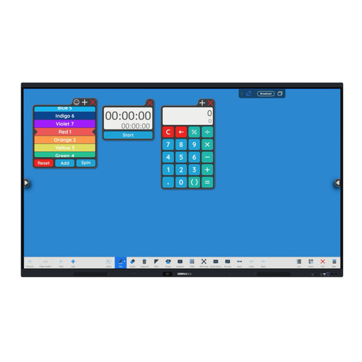 CommBox Classic S5 interactive display with 4K touchscreen, multi-touch capability, and seamless device connectivity for classrooms and meeting rooms in Cairns and Towsville.